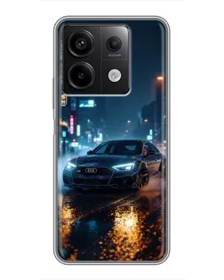 Чехол для Xiaomi Redmi Note 13 (5G) с картинкой «Ночной город и Audi»