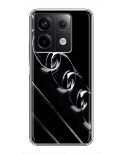 Чехол для Xiaomi Redmi Note 13 (5G) с картинкой «Audi — абстрактные кольца»