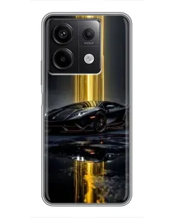 Чохол для Xiaomi Redmi Note 13 (5G) з картинкою «Нічний Lamborghini драйв»