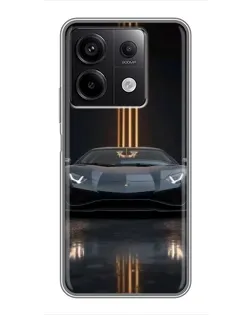 Чохол для Xiaomi Redmi Note 13 (5G) з картинкою «Lamborghini золоті лінії»