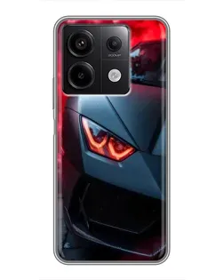Чохол для Xiaomi Redmi Note 13 (5G) з картинкою «Lamborghini червоне сяйво»