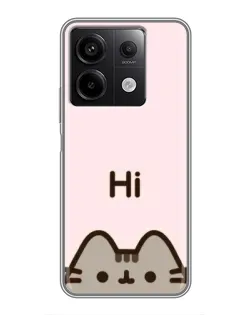 Чехол для Xiaomi Redmi Note 13 (5G) с картинкой «Пушин говорит Hi» Чехол для Xiaomi Redmi Note 13 (5G) с картинкой «Пушин говорит Hi»