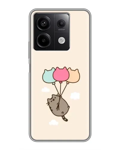 Чехол для Xiaomi Redmi Note 13 (5G) с картинкой «Пушин на шариках»
