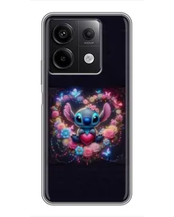 Чехол для Xiaomi Redmi Note 13 (5G) с картинкой «Stitch в цветах» Чехол для Xiaomi Redmi Note 13 (5G) с картинкой «Stitch в цветах»