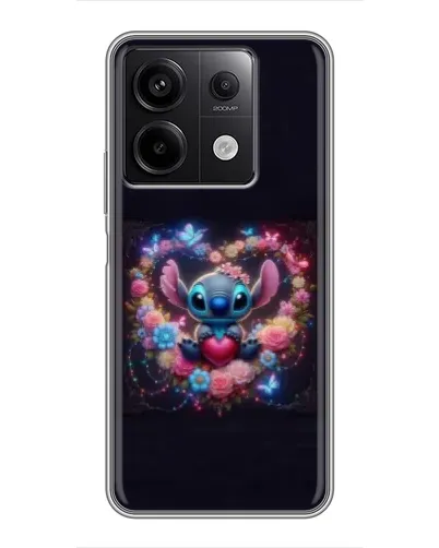 Чехол для Xiaomi Redmi Note 13 (5G) с картинкой «Stitch в цветах» Чехол для Xiaomi Redmi Note 13 (5G) с картинкой «Stitch в цветах»