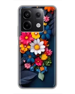 Чехол для Xiaomi Redmi Note 13 (5G) с картинкой «Цветочная феерия»