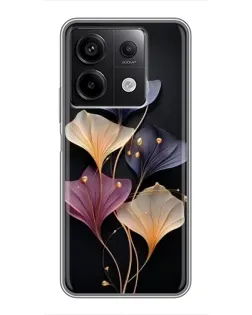 Чехол для Xiaomi Redmi Note 13 (5G) с картинкой «Лиловые цветы грации»