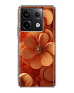 Чехол для Xiaomi Redmi Note 13 (5G) с картинкой «Оранжевый макро цветок»