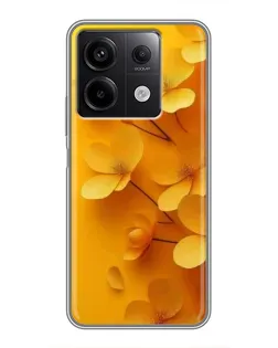 Чехол для Xiaomi Redmi Note 13 (5G) с картинкой «Золотые лепестки»