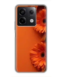 Чехол для Xiaomi Redmi Note 13 (5G) с картинкой «Оранжевые герберы»