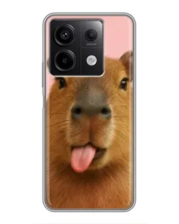 Чохол для Xiaomi Redmi Note 13 (5G) з картинкою «Капібара з язиком»