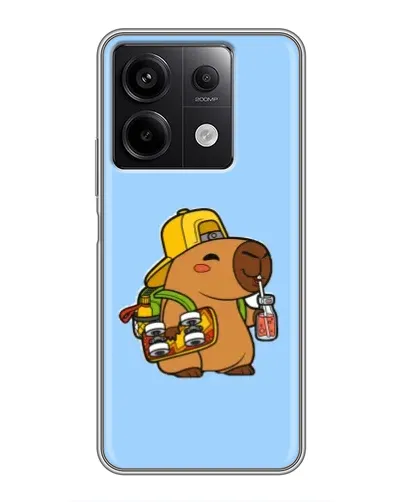 Чохол для Xiaomi Redmi Note 13 (5G) з картинкою «Капібара на скейті» Чохол для Xiaomi Redmi Note 13 (5G) з картинкою «Капібара на скейті»