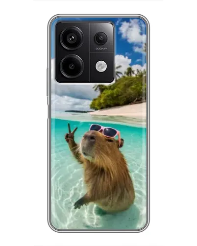 Чохол для Xiaomi Redmi Note 13 (5G) з картинкою «Капібара на морі» Чохол для Xiaomi Redmi Note 13 (5G) з картинкою «Капібара на морі»