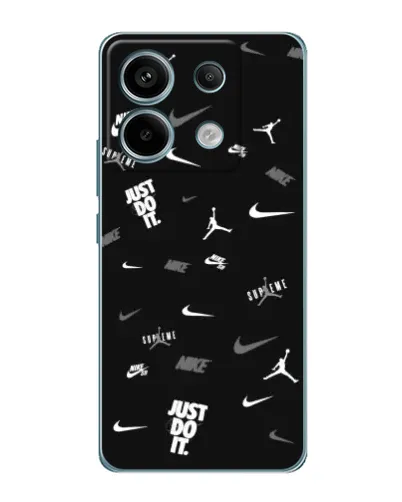 Чохол для Xiaomi Redmi Note 13 Pro (5G) з картинкою «Nike Black Pattern» Чохол для Xiaomi Redmi Note 13 Pro (5G) з картинкою «Nike Black Pattern»