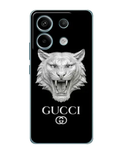 Чехол для Xiaomi Redmi Note 13 Pro (5G) с картинкой «Gucci — серебряный лев» Чехол для Xiaomi Redmi Note 13 Pro (5G) с картинкой «Gucci — серебряный лев»