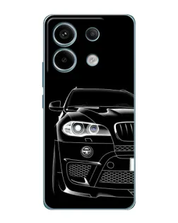 Чехол для Xiaomi Redmi Note 13 Pro (5G) с картинкой «Темный силуэт BMW»