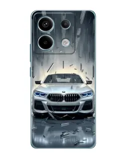Чехол для Xiaomi Redmi Note 13 Pro (5G) с картинкой «BMW в свете фар»