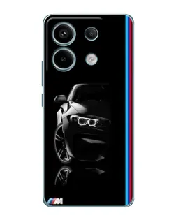 Чехол для Xiaomi Redmi Note 13 Pro (5G) с картинкой «Силуэт BMW в темноте»