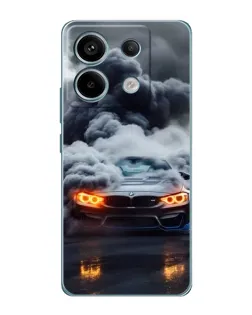 Чехол для Xiaomi Redmi Note 13 Pro (5G) с картинкой «BMW в дыму»