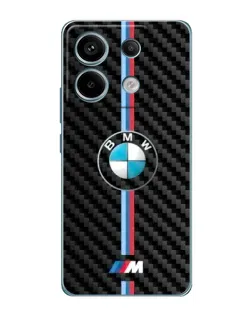 Чехол для Xiaomi Redmi Note 13 Pro (5G) с картинкой «Эмблема BMW и карбон»