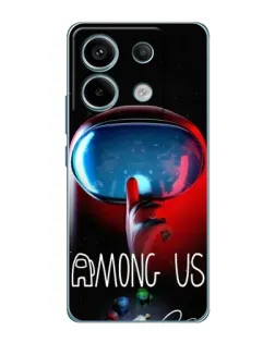 Чохол для Xiaomi Redmi Note 13 Pro (5G) з картинкою «Червоний імпостер — макро»