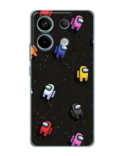 Чохол для Xiaomi Redmi Note 13 Pro (5G) з картинкою «Космічний патерн Among Us»