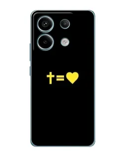 Чехол для Xiaomi Redmi Note 13 Pro (5G) с картинкой «Сердце и Крест»