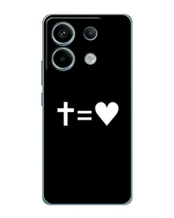 Чехол для Xiaomi Redmi Note 13 Pro (5G) с картинкой «Крест и Сердце»