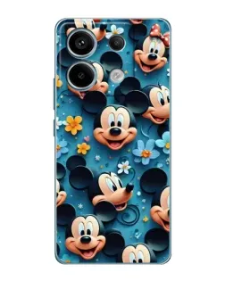 Чехол для Xiaomi Redmi Note 13 Pro (5G) с картинкой «Паттерн Микки и Минни»