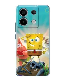 Чехол для Xiaomi Redmi Note 13 Pro (5G) с картинкой «Спанч Боб победитель»