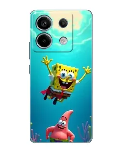 Чехол для Xiaomi Redmi Note 13 Pro (5G) с картинкой «Спанч Боб под водой»