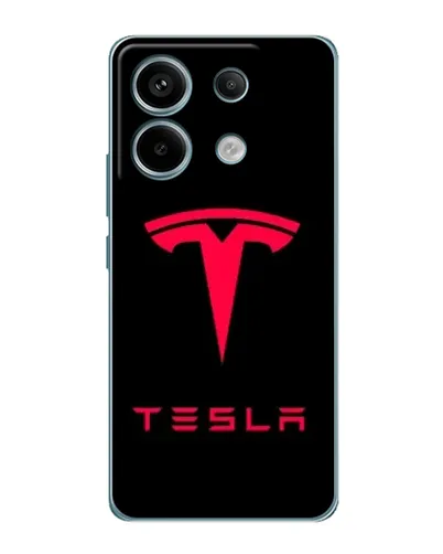 Чехол для Xiaomi Redmi Note 13 Pro (5G) с картинкой «Tesla Red Logo»