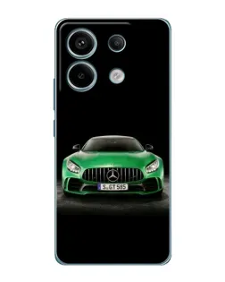 Чехол для Xiaomi Redmi Note 13 Pro (5G) с картинкой «Mercedes — неоновый лого»