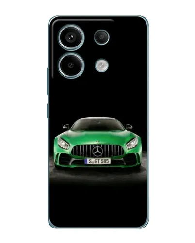 Чехол для Xiaomi Redmi Note 13 Pro (5G) с картинкой «Mercedes — неоновый лого»