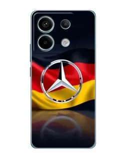 Чехол для Xiaomi Redmi Note 13 Pro (5G) с картинкой «Mercedes — флаг Германии»