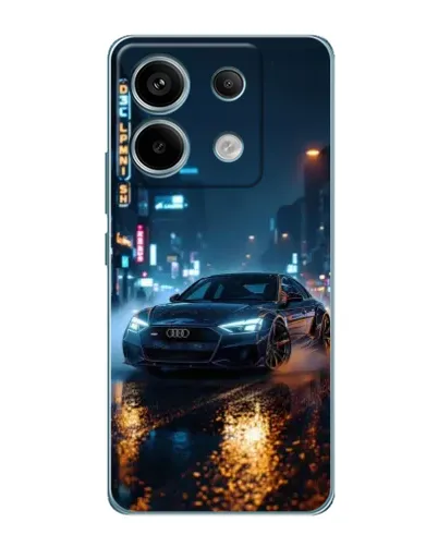 Чехол для Xiaomi Redmi Note 13 Pro (5G) с картинкой «Ночной город и Audi»