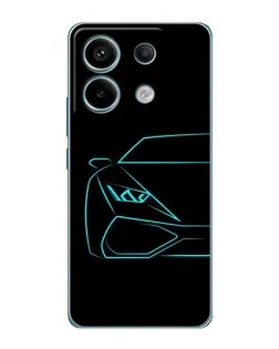 Чехол для Xiaomi Redmi Note 13 Pro (5G) с картинкой «Голубой силуэт Lamborghini» Чехол для Xiaomi Redmi Note 13 Pro (5G) с картинкой «Голубой силуэт Lamborghini»
