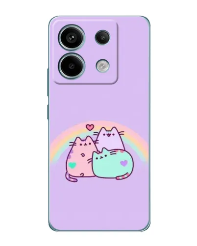 Чехол для Xiaomi Redmi Note 13 Pro (5G) с картинкой «Радужные Пушины»