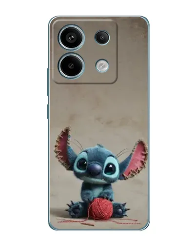 Чехол для Xiaomi Redmi Note 13 Pro (5G) с картинкой «Стич на коричневом фоне»