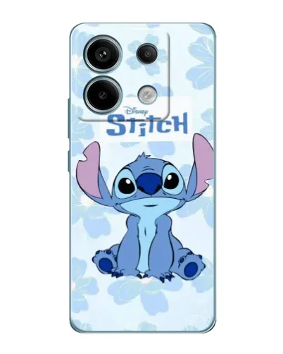 Чехол для Xiaomi Redmi Note 13 Pro (5G) с картинкой «Stitch среди цветов»