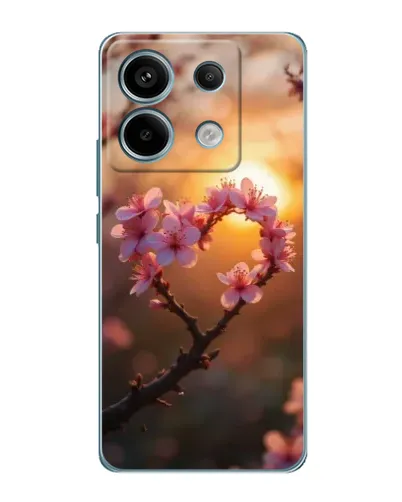 Чехол для Xiaomi Redmi Note 13 Pro (5G) с картинкой «Розовый цвет сердце на фоне заката» Чехол для Xiaomi Redmi Note 13 Pro (5G) с картинкой «Розовый цвет сердце на фоне заката»