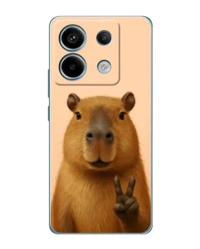 Чехол для Xiaomi Redmi Note 13 Pro (5G) с картинкой «Капибара виктория»