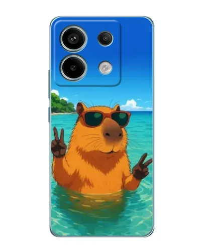 Чехол для Xiaomi Redmi Note 13 Pro (5G) с картинкой «Морская капибара»
