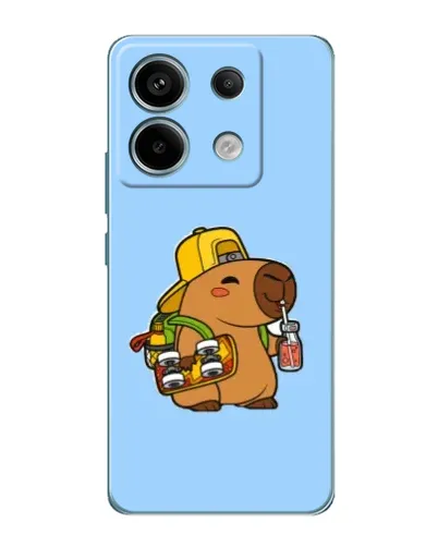 Чехол для Xiaomi Redmi Note 13 Pro (5G) с картинкой «Капибара на скейте»