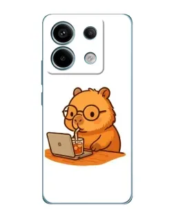 Чехол для Xiaomi Redmi Note 13 Pro (5G) с картинкой «Капибара с ноутбуком» Чехол для Xiaomi Redmi Note 13 Pro (5G) с картинкой «Капибара с ноутбуком»
