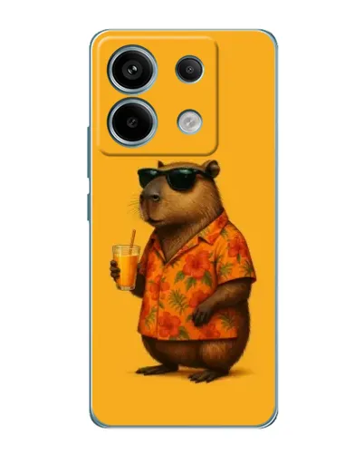 Чехол для Xiaomi Redmi Note 13 Pro (5G) с картинкой «Капибара на отдыхе»