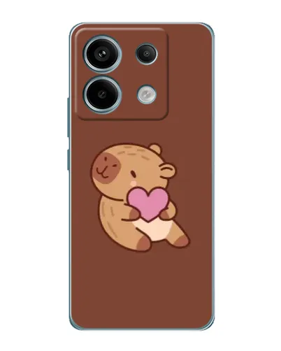 Чехол для Xiaomi Redmi Note 13 Pro (5G) с картинкой «Капибара с сердцем»