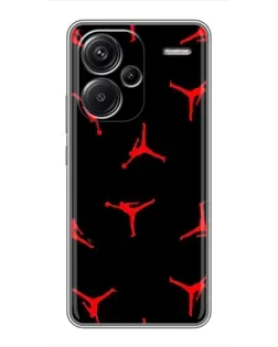 Чехол для Xiaomi Redmi Note 13 Pro Plus с картинкой «Jordan Red Pattern»