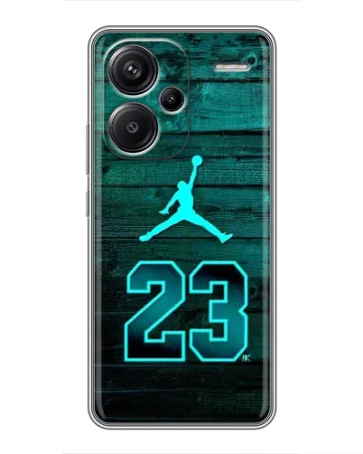 Чехол для Xiaomi Redmi Note 13 Pro Plus с картинкой «Jordan Cyan 23»