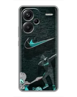 Чехол для Xiaomi Redmi Note 13 Pro Plus с картинкой «Спортивный арт Nike»